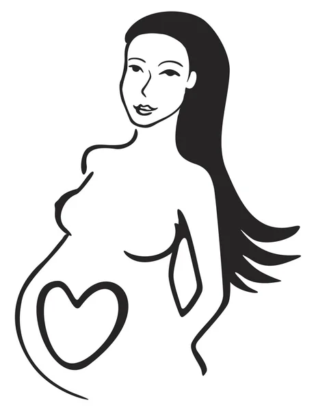 Symbol der Schwangerschaft — Stockvektor