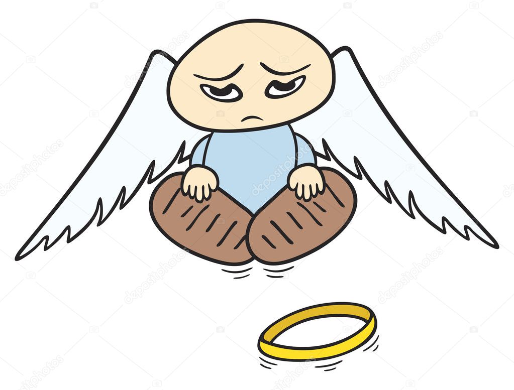 Sad angel Stock Vector by ©oxygen64 5654743