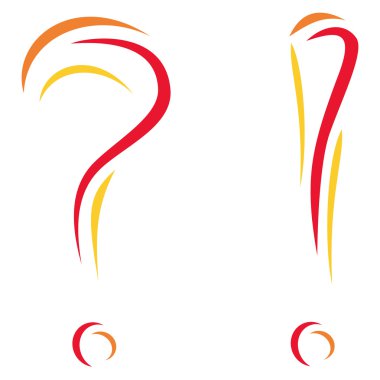 Question and interjection clipart