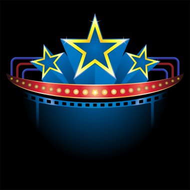 Blockbuster with stars clipart