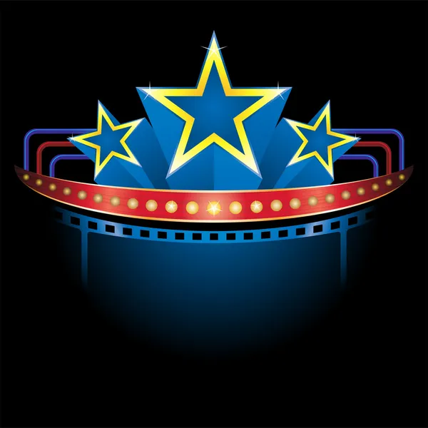 Blockbuster with stars — Stock Vector