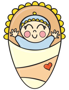 Sleeping baby clipart