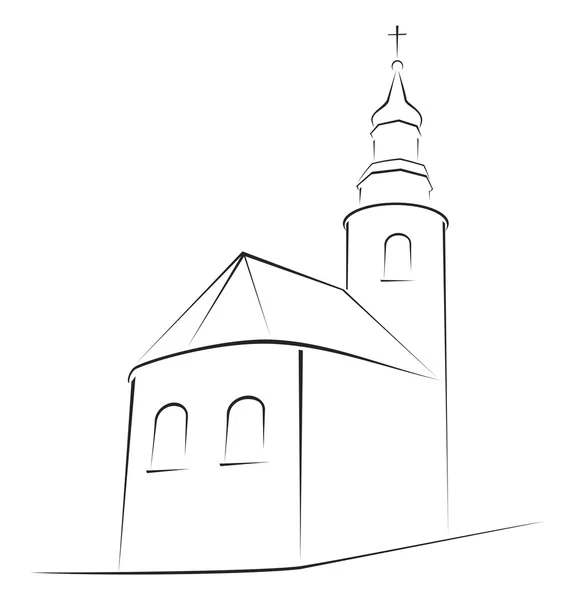Symbole église — Image vectorielle