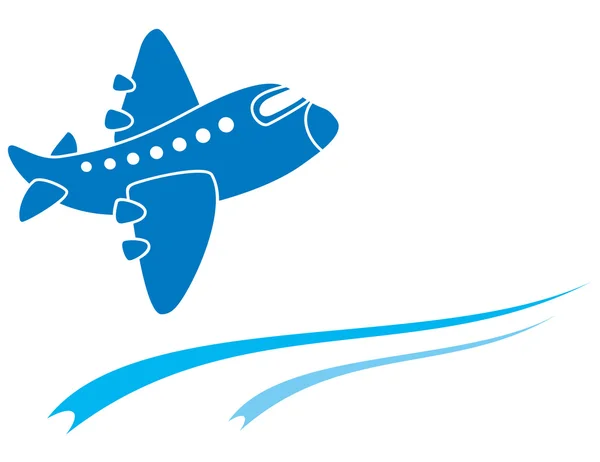 Blue aeroplane — Stock Vector