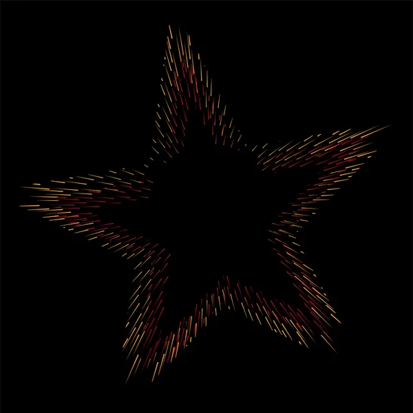 Fuego en forma de estrella — Archivo Imágenes Vectoriales