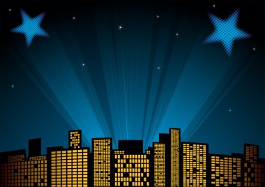 Stars at sky clipart