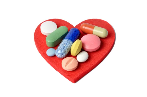 Corazón y pastillas —  Fotos de Stock