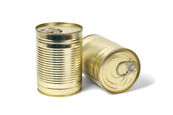 Cans on White — Stock Photo, Image