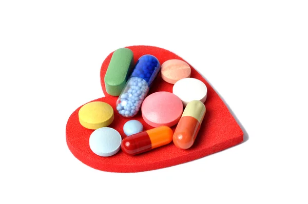 Heart and Pills — Stock Photo, Image