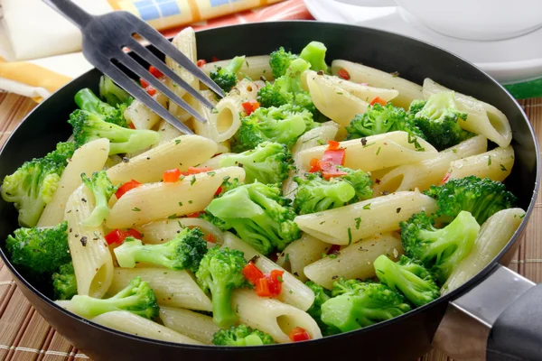 Pasta with broccoli — Stock Photo, Image