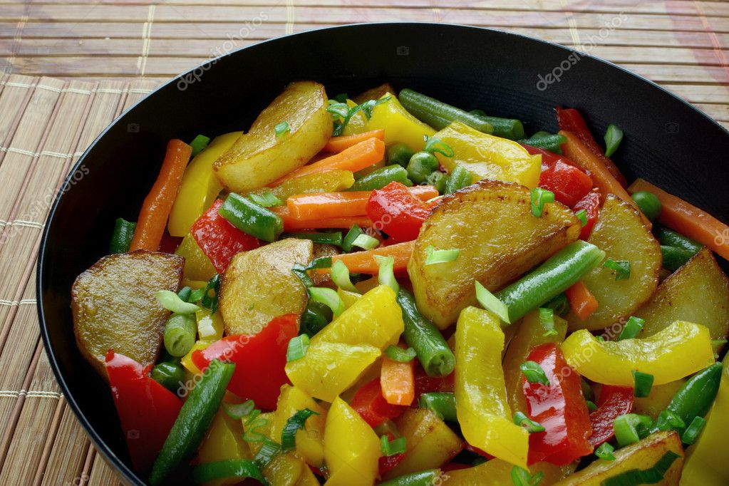 Fried vegetables — Stock Photo © papkin #6405876