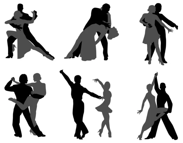 跳舞的夫妇 — 图库矢量图片#
