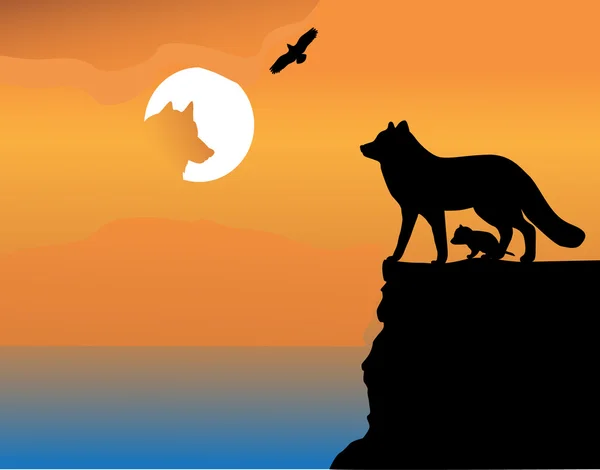 Salope de loup — Image vectorielle