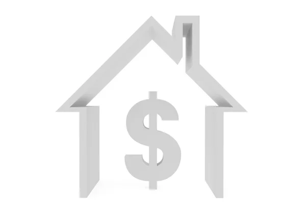Huis en dollar — Stockfoto