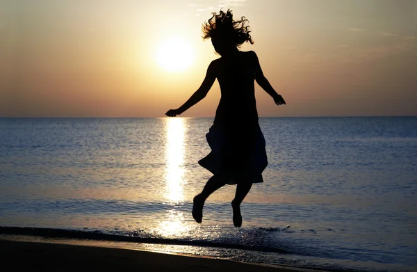 Dancing with sunset — Stock Photo, Image