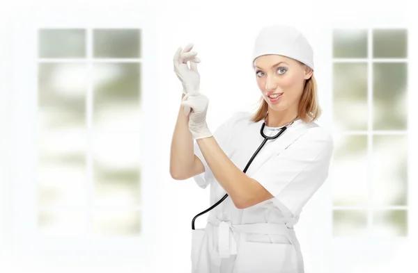 Ler sjuksköterska — Stockfoto