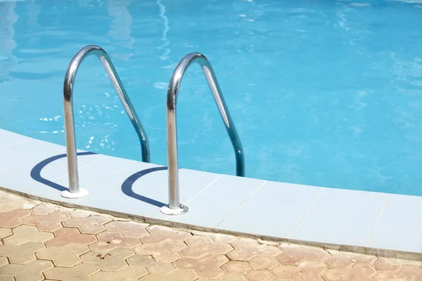 Handrail of the public swimming pool — Stock Photo, Image