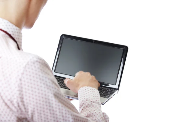 Usando Laptop — Fotografia de Stock
