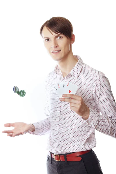 Casino man — Stockfoto