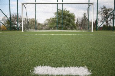 Penalty area on the soccer court clipart