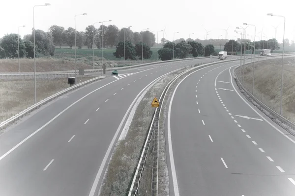 Empty asphalt highway — Stock Photo, Image