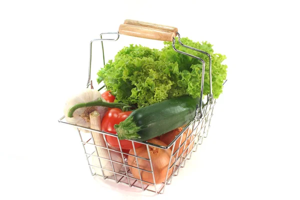 Vegetable mix in the Shopping cart — Stock Photo, Image