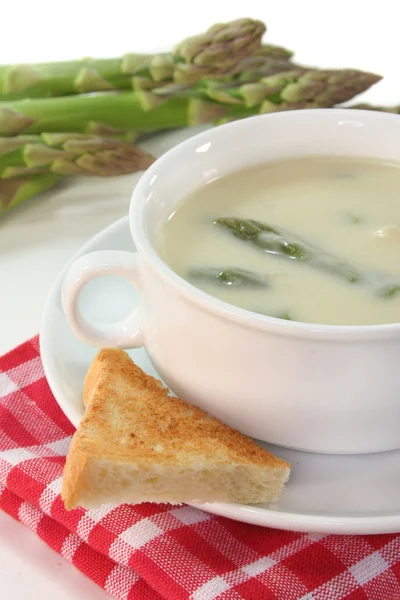 Asparagus cream soup — Stock Photo, Image