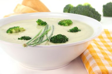 Cream of broccoli soup clipart