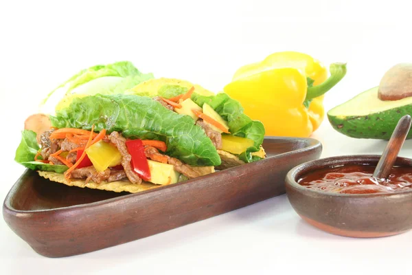 Mexicaanse taco's met rundvlees — Stockfoto
