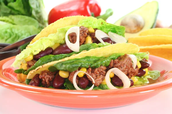 Mexican tacos with ground beef — Stock Photo, Image