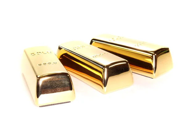 Três barras de ouro — Fotografia de Stock