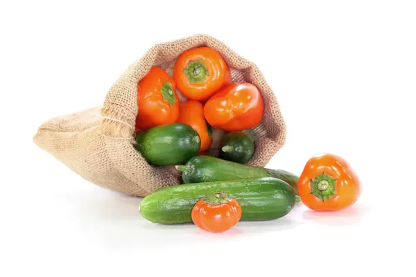 Vegetables in the sack — Stock Photo, Image