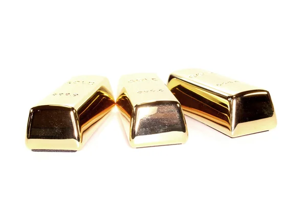Tres barras de oro — Foto de Stock