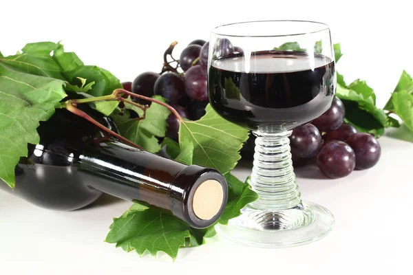 stock image Red wine with glass