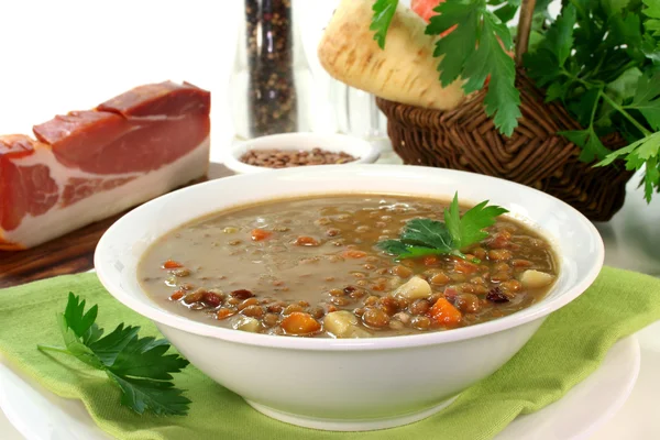 Сочевицю суп — стокове фото
