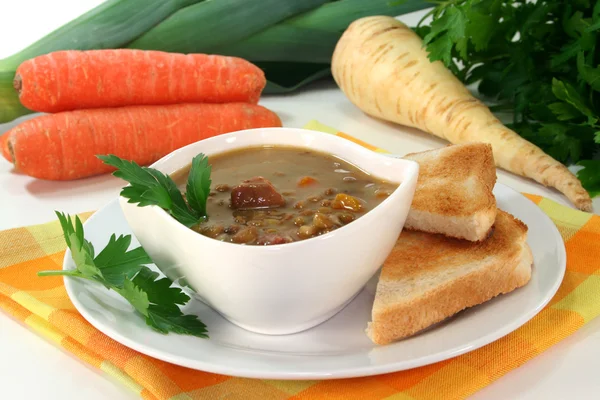 Zuppa di lenticchie — Foto Stock