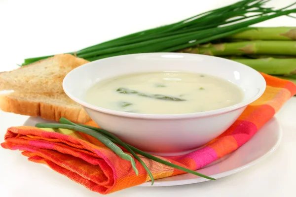 Спаржа сливочный суп — стоковое фото