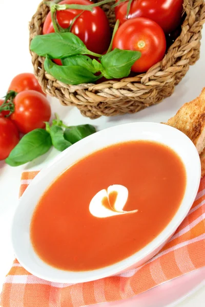 Sopa de crema de tomate — Foto de Stock