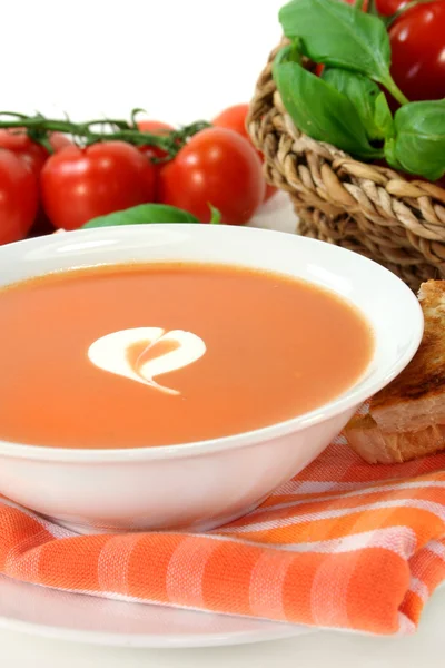 Sopa de crema de tomate — Foto de Stock