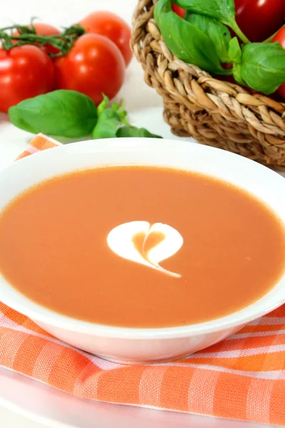 番茄奶油汤 — 图库照片