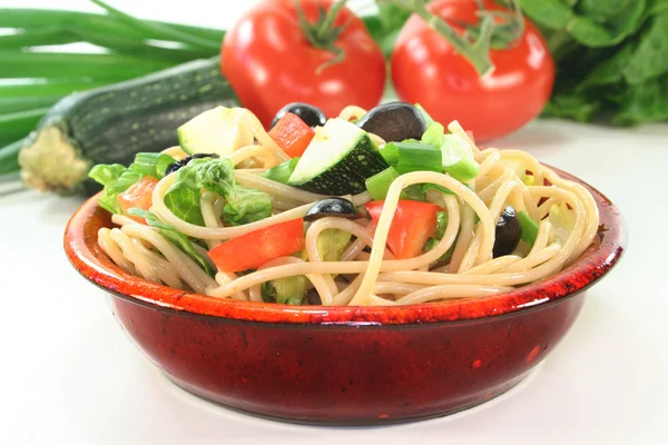 Spaghetti salad — Stock Photo, Image