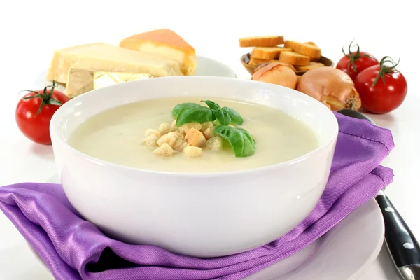 Суп с сыром — стоковое фото