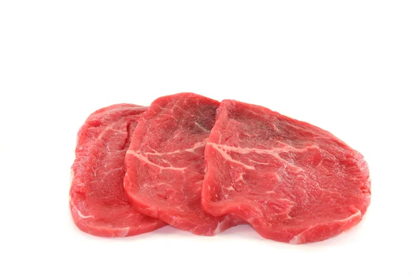Beef minute steaks — Stock Photo, Image