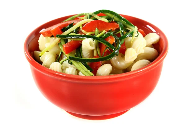 Pasta con peperoncino zucchine vegetali — Foto Stock
