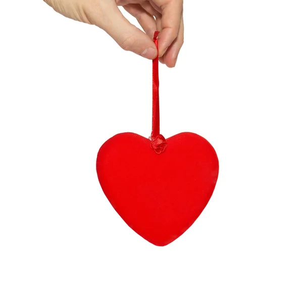 Grande cuore di San Valentino in una mano . — Foto Stock