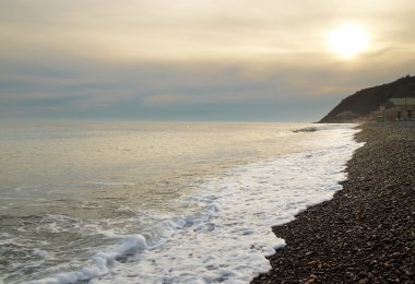 Sunset beach üzerinde.