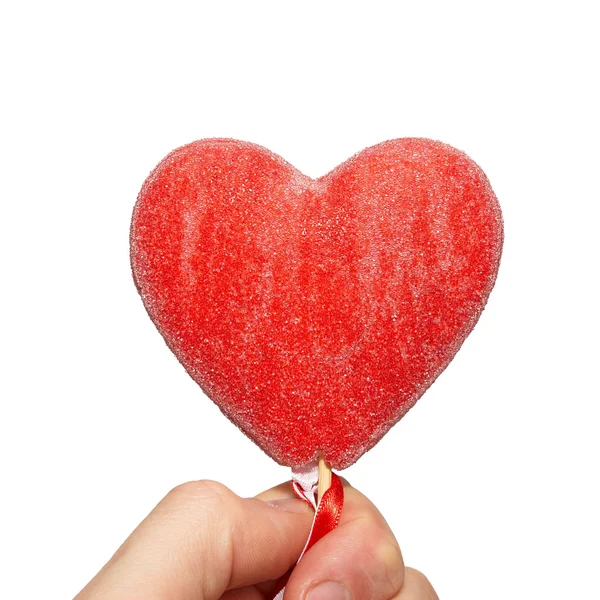 Corazón de San Valentín en una mano . —  Fotos de Stock