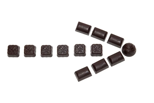 Çikolata ok — Stok fotoğraf