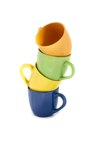 Tower of color cups — Stock Photo, Image