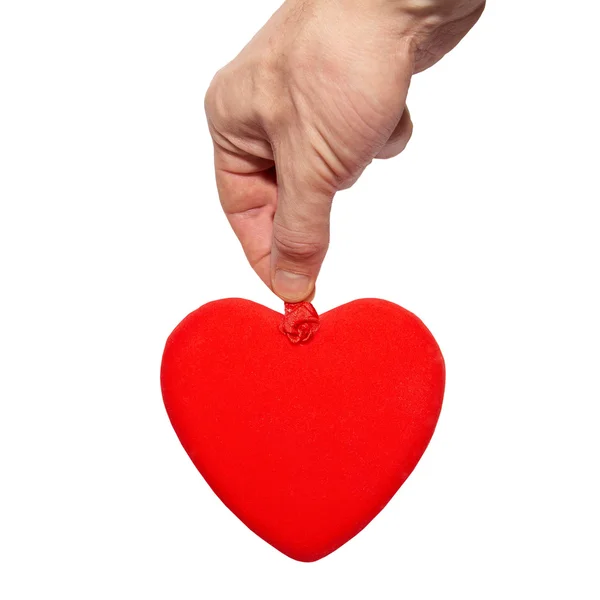 Nagy Valentin szív a kéz. — Stock Fotó
